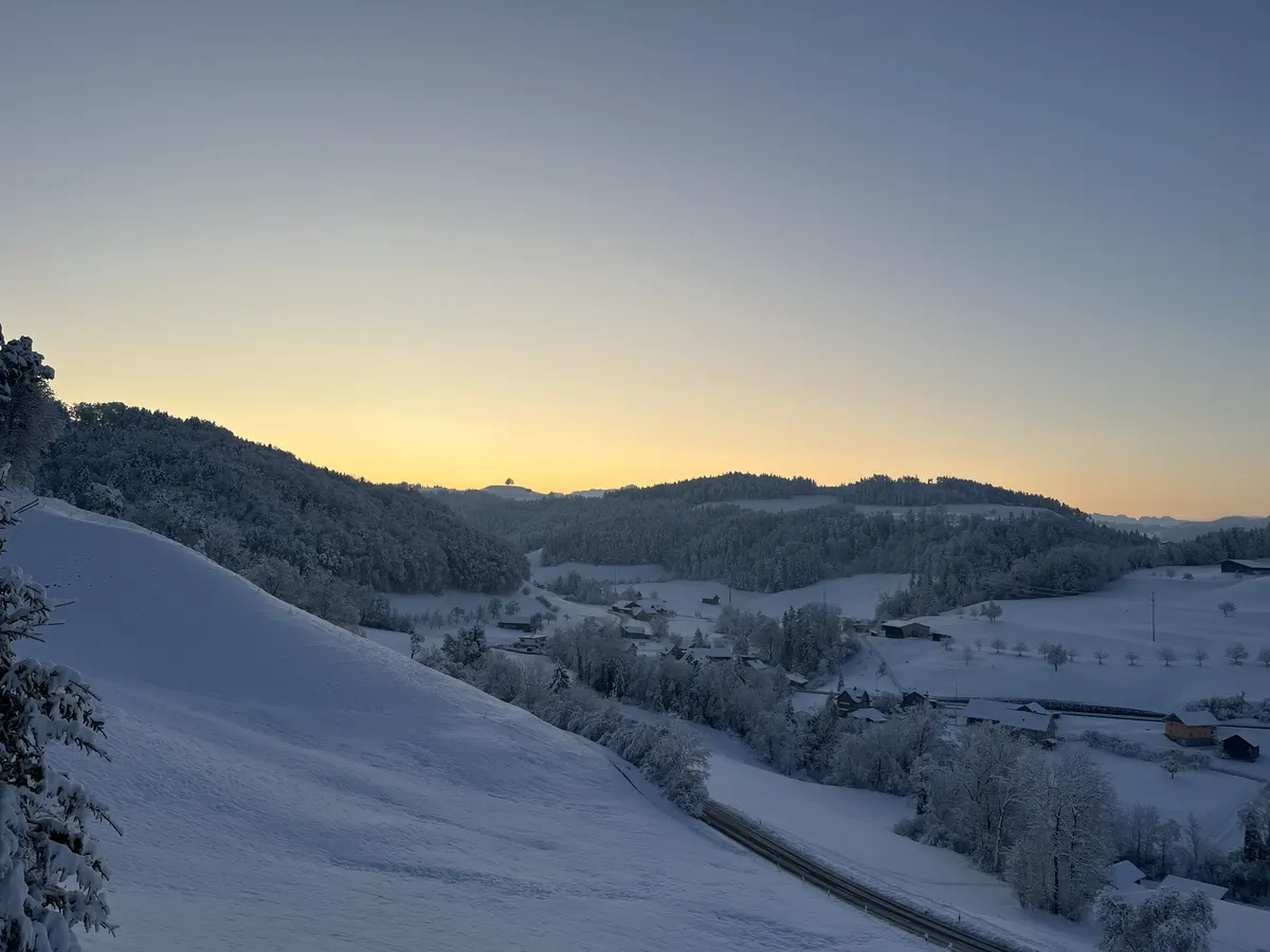 Winteraussicht vom Hof Sonnenberg